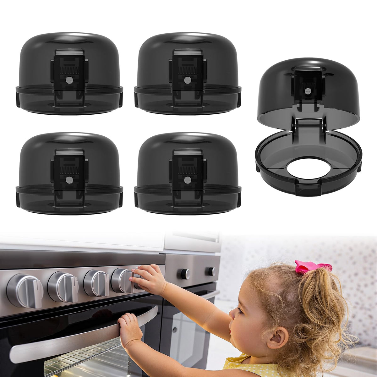 BBsecure stove knob safety covers pack protecting kids while keeping knobs visible for easy use.