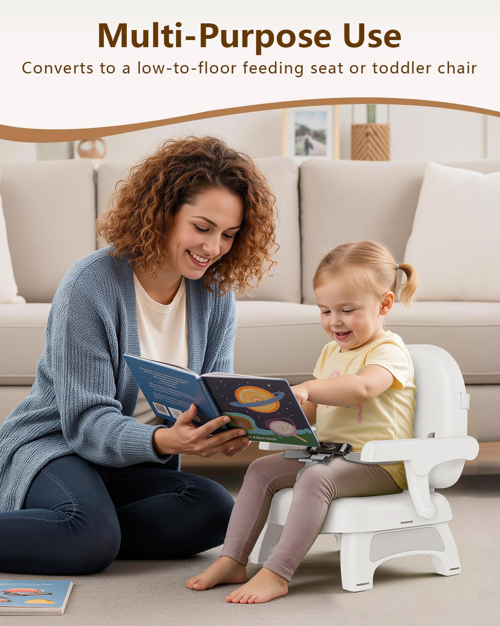 BBsecure booster includes two extra safety straps for secure attachment