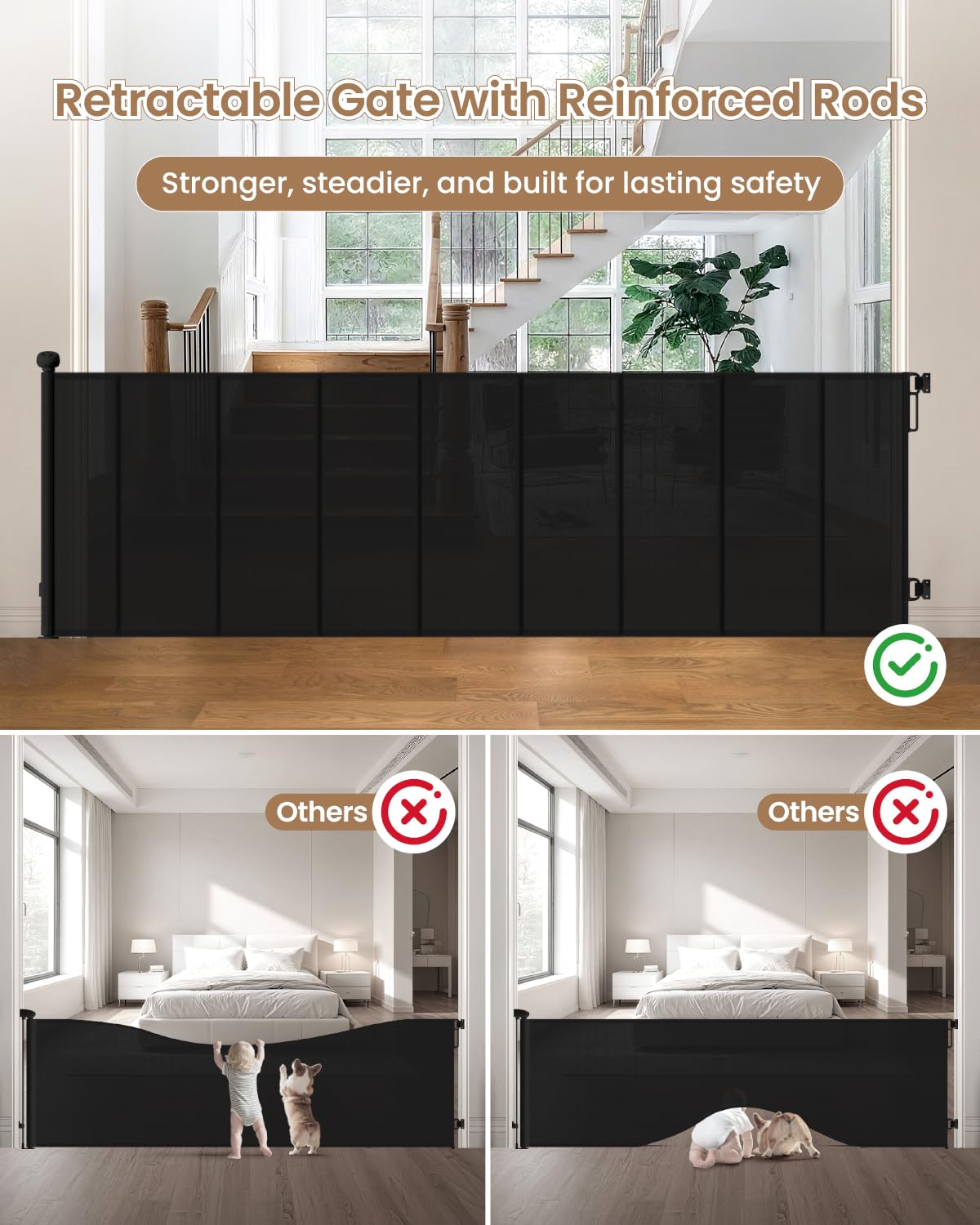 BBsecure two-step lock enables one-handed passage when supervising children