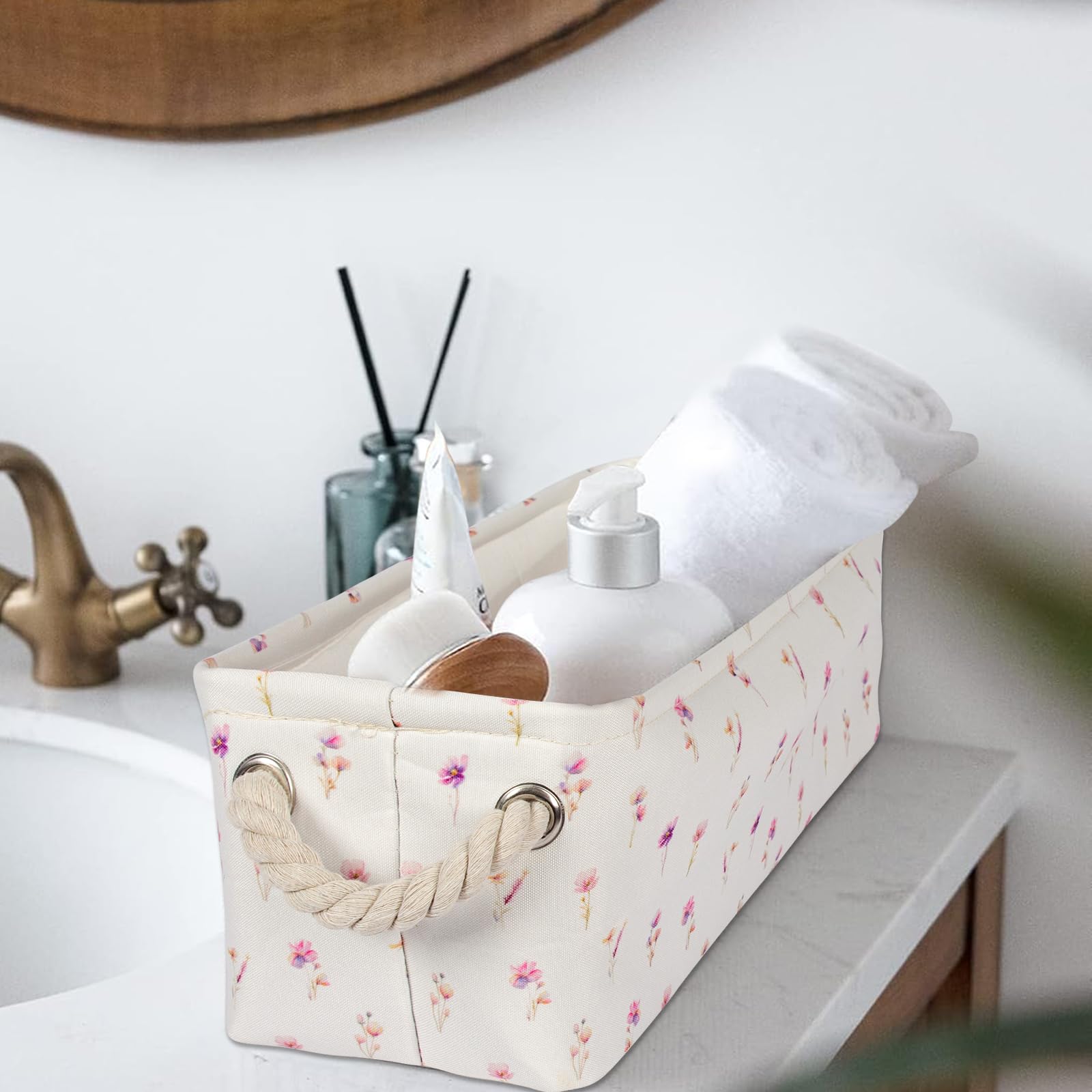BBSET open-top access with fabric handles for portable organization.