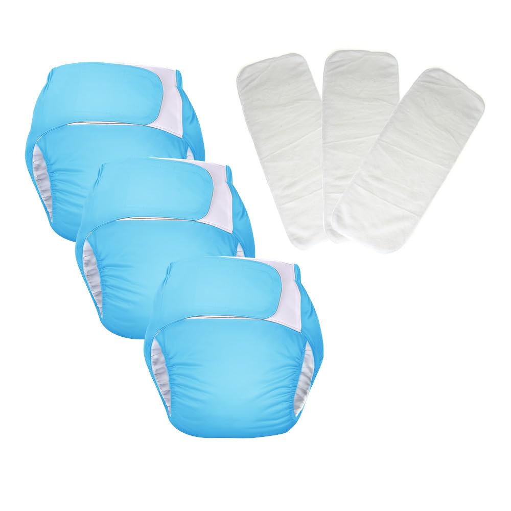 BBShow 3-pack adult cloth diaper package showcasing convenient daily protection.