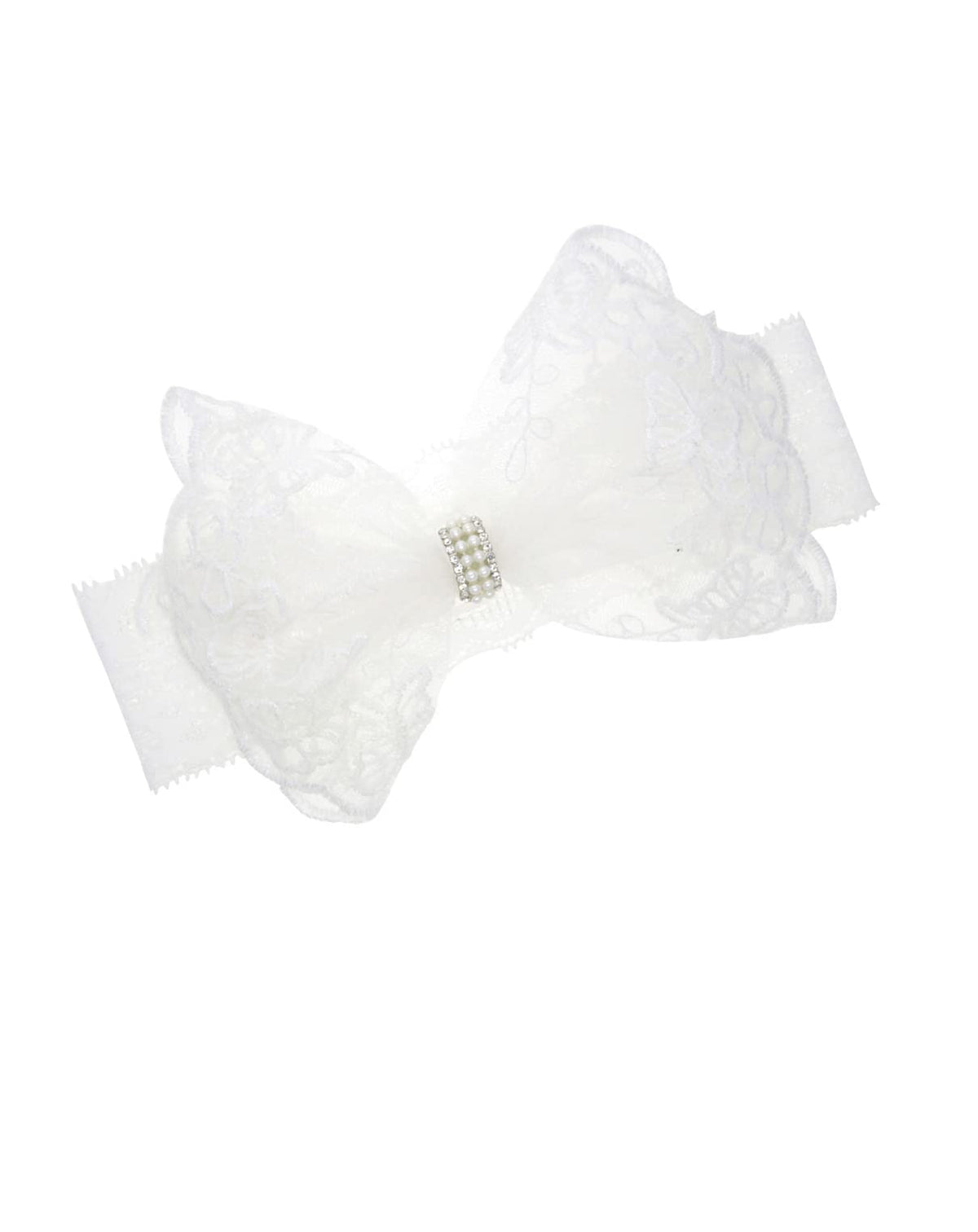 BBTDIN baby baptism headband bow in lace adds charm for christening photos
