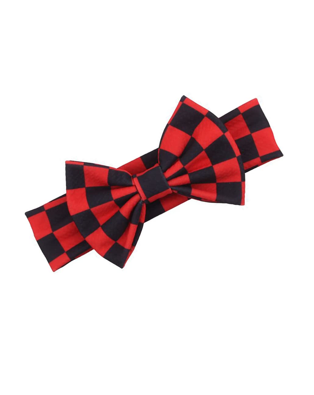 BBTDIN baby checkered bow headband, stylish plaid accent for everyday wear and photoshoots