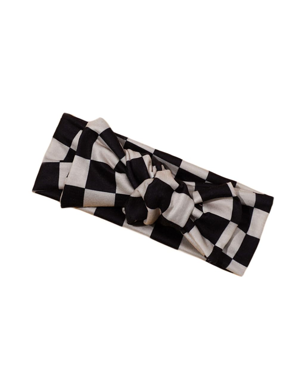 BBTDIN BTB01 checkered turban headband shown for soft comfort and cute style.