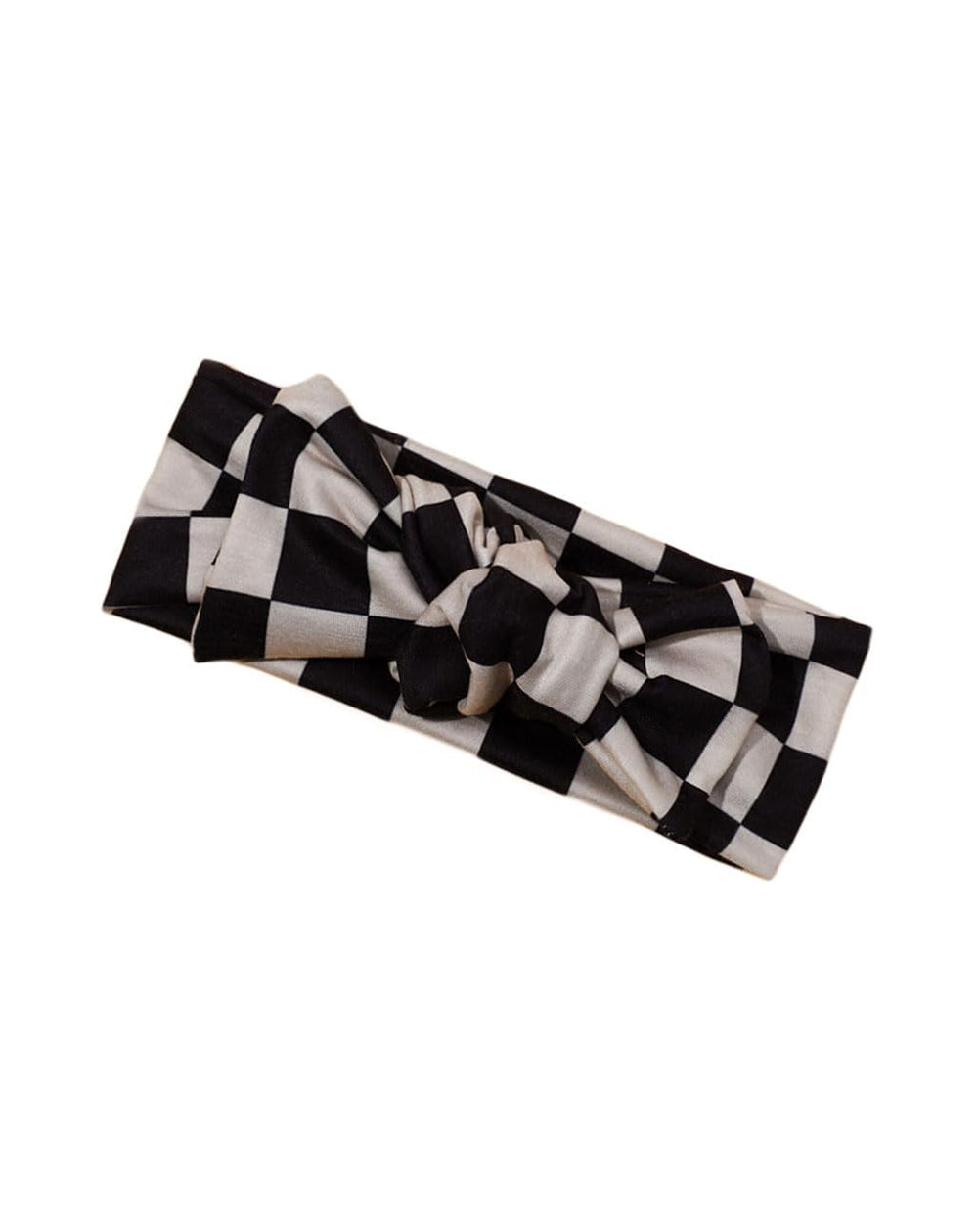 BBTDIN BTB01 checkered turban headband shown for soft comfort and cute style.