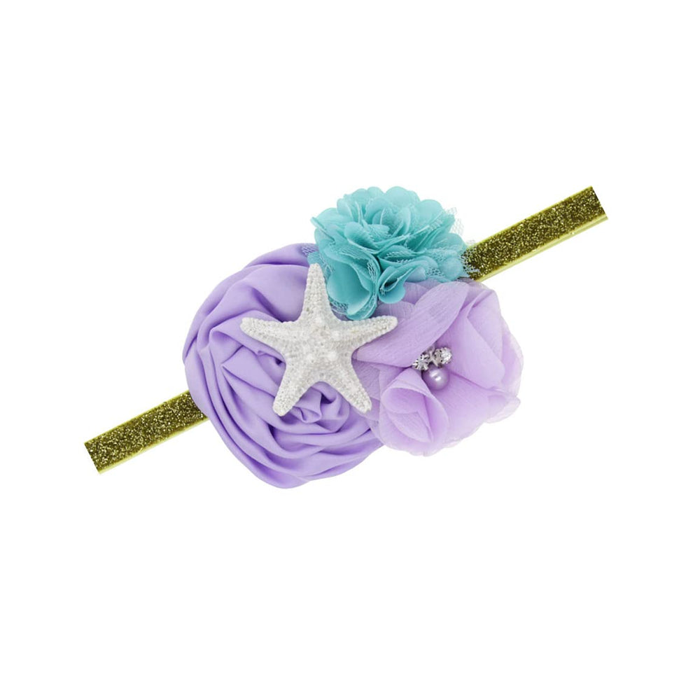 BBTDIN chiffon flower and satin rose headpiece adds delicate charm to baby outfits