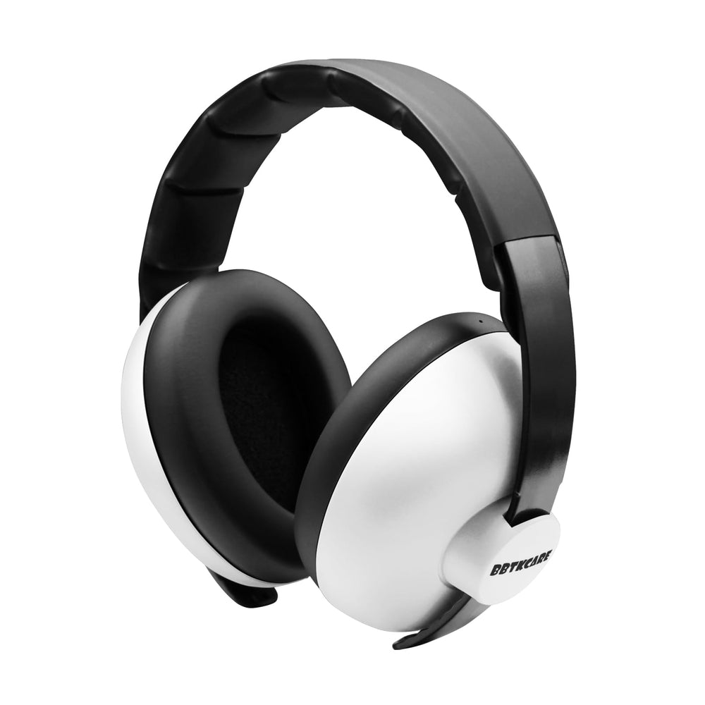Adjustable headband on baby headphones for secure wear
