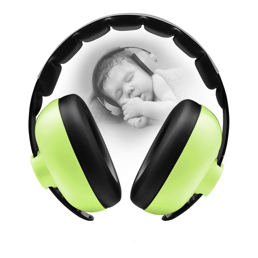 BBTKCARE baby ear protection headphones, front view, lightweight and comfortable for soothing noise.