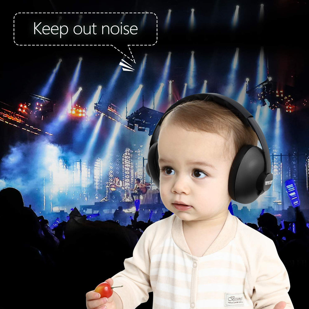 BBTKCARE adjustable headband fits growing babies for secure, comfortable listening anywhere.