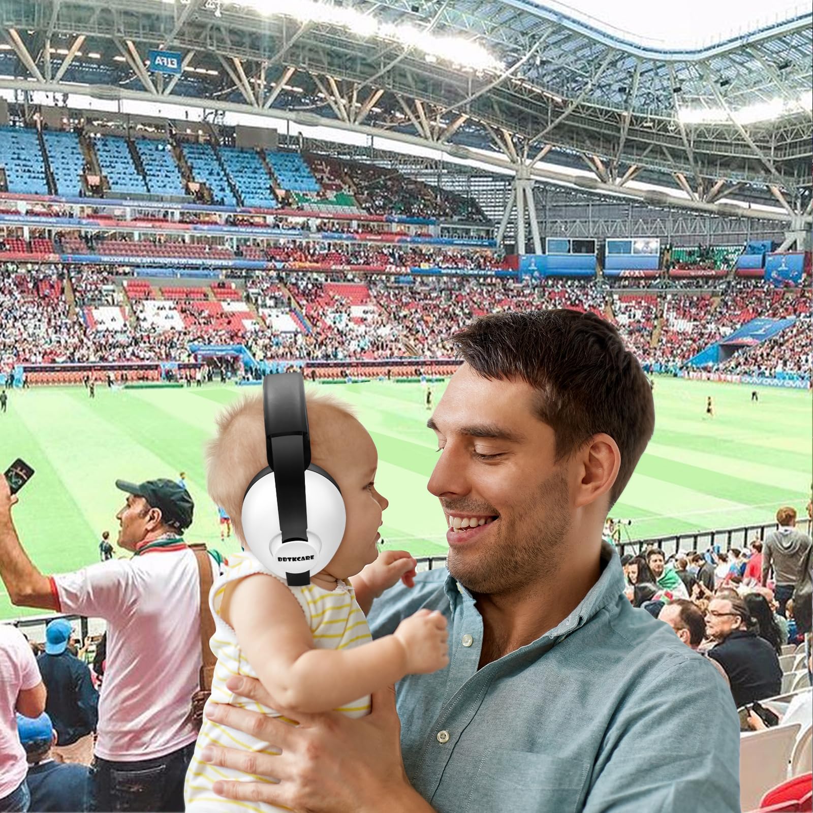 Compact travel design showing portability of BBTKCARE headphones