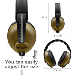 BBTKCARE noise-canceling earmuffs protect tiny ears from loud environments.
