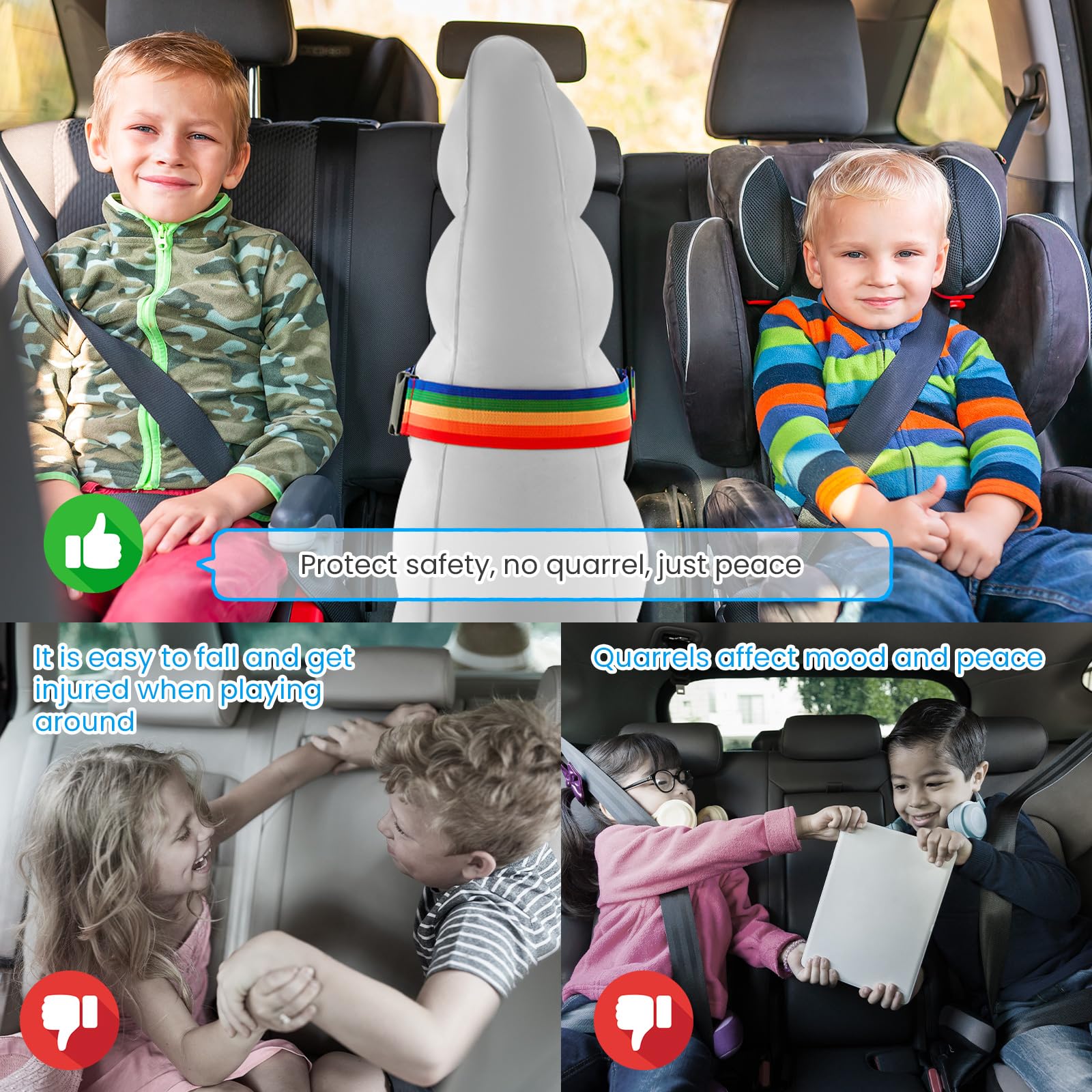 BBTO pet-friendly backseat divider preventing pets from disturbing children