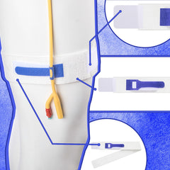 BBTO urinary drainage tube holder prevents tugging while walking.
