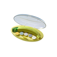bc babycare nail trimmer with green banana design, front view for gentle trimming