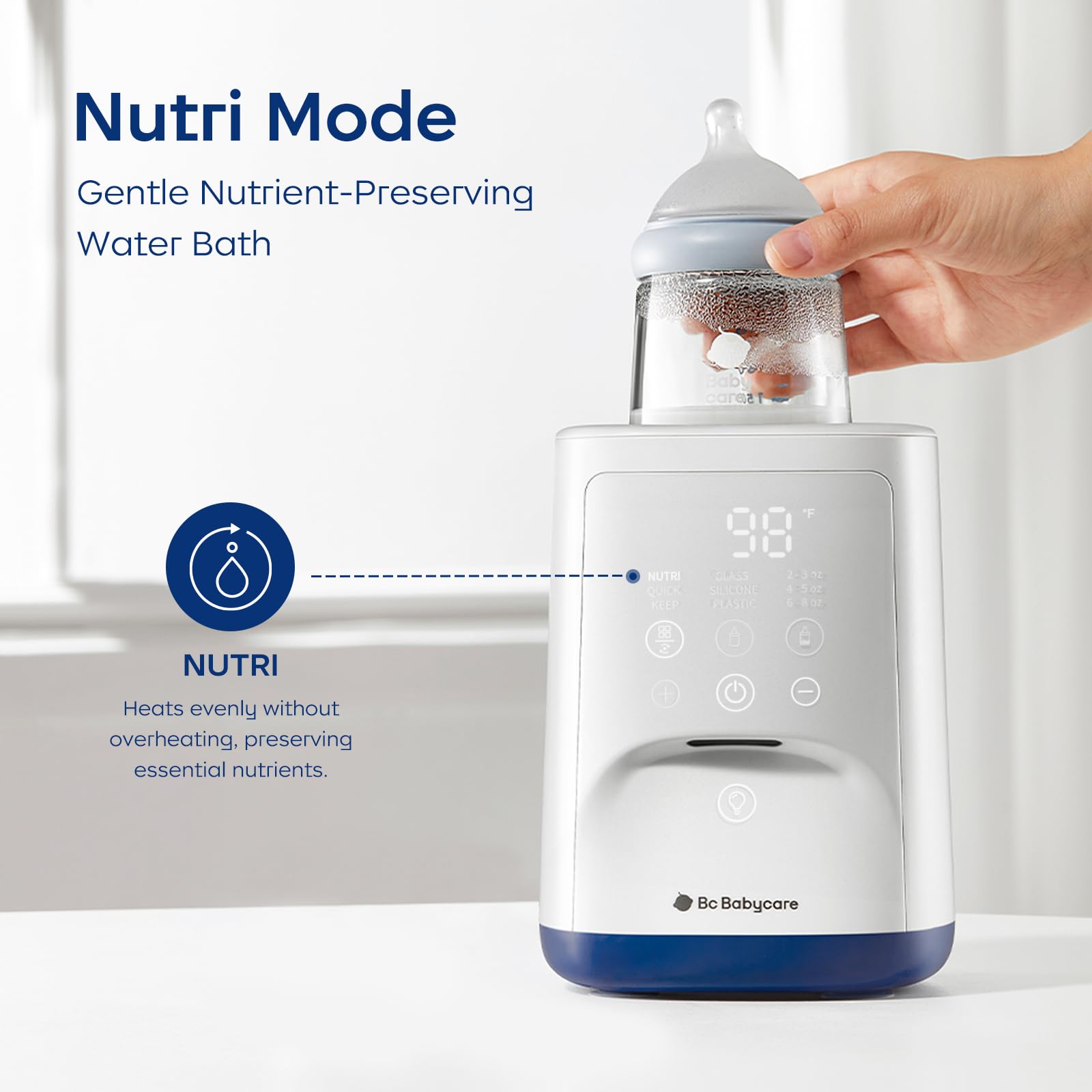 Bc Babycare Bottle Warmer memory function speeds up setup
