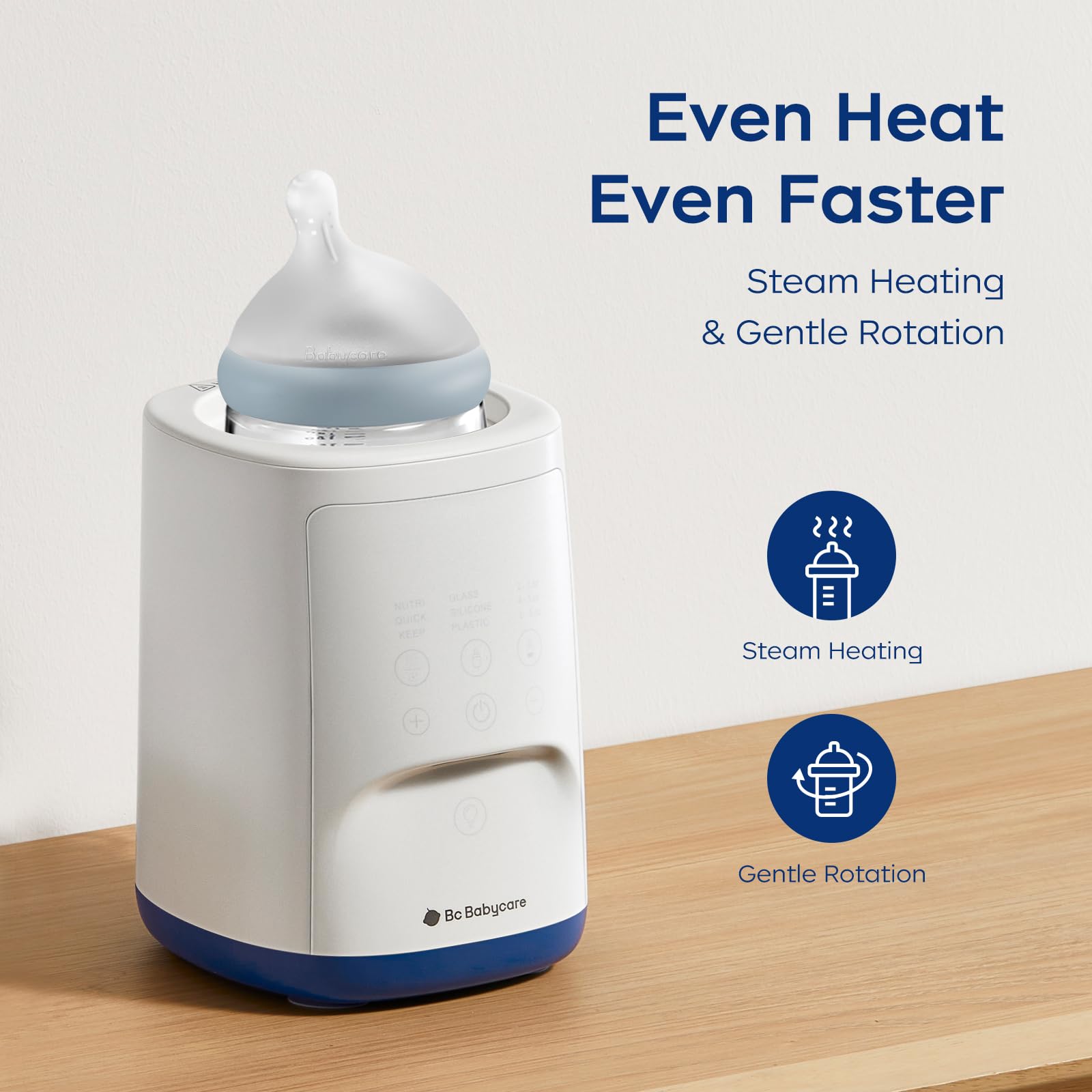 Bc Babycare Bottle Warmer night-light assists late-night feeding