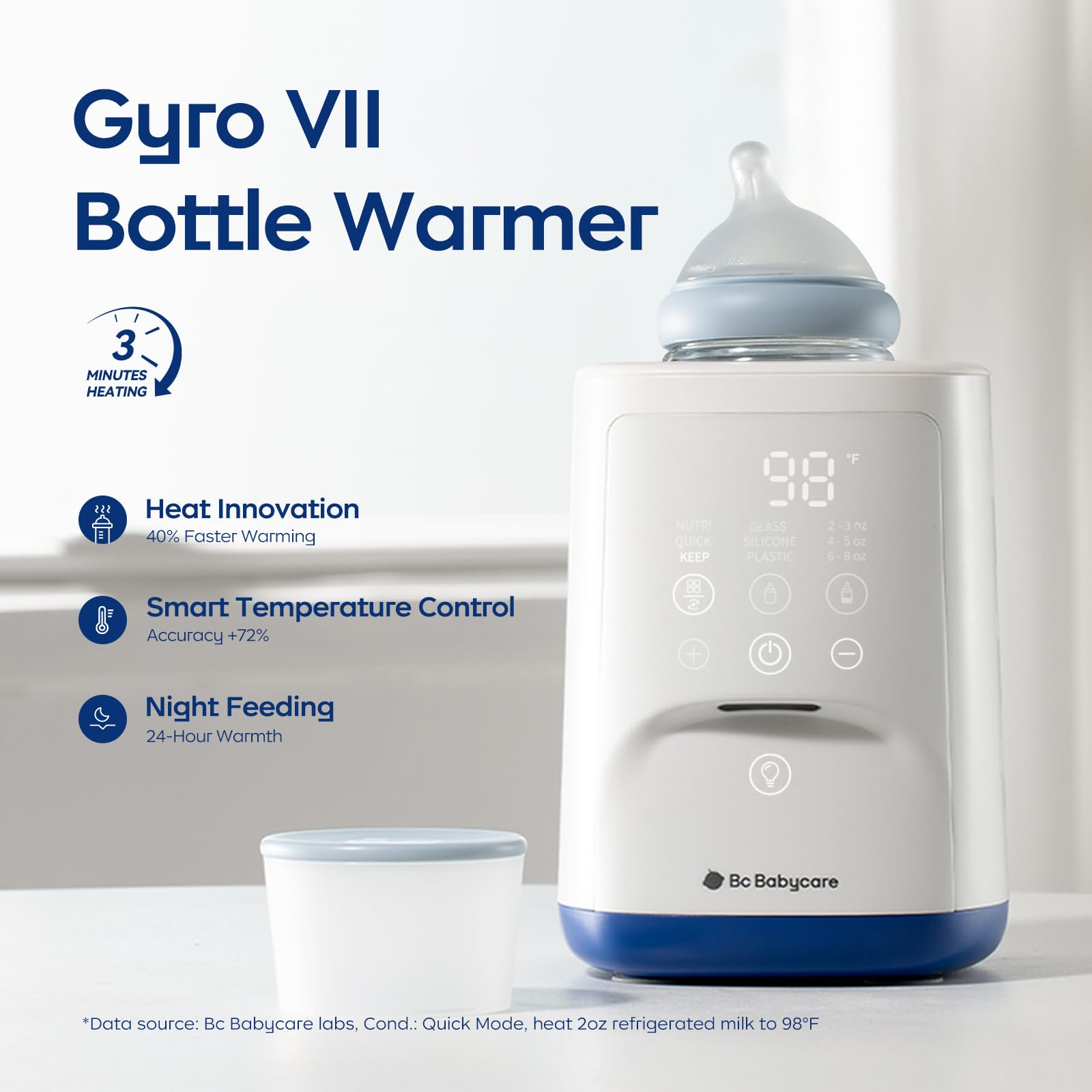 Bc Babycare Bottle Warmer with smart temp control ensures even heating