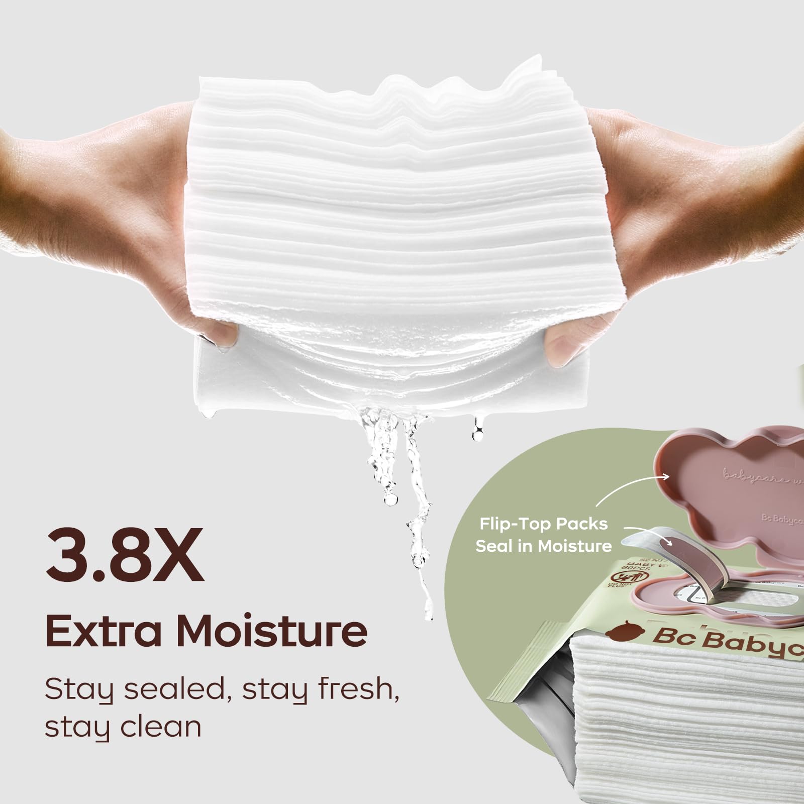 Bc Babycare Cloud Moist Wipes biodegradable and plant-based for eco-minded parents.