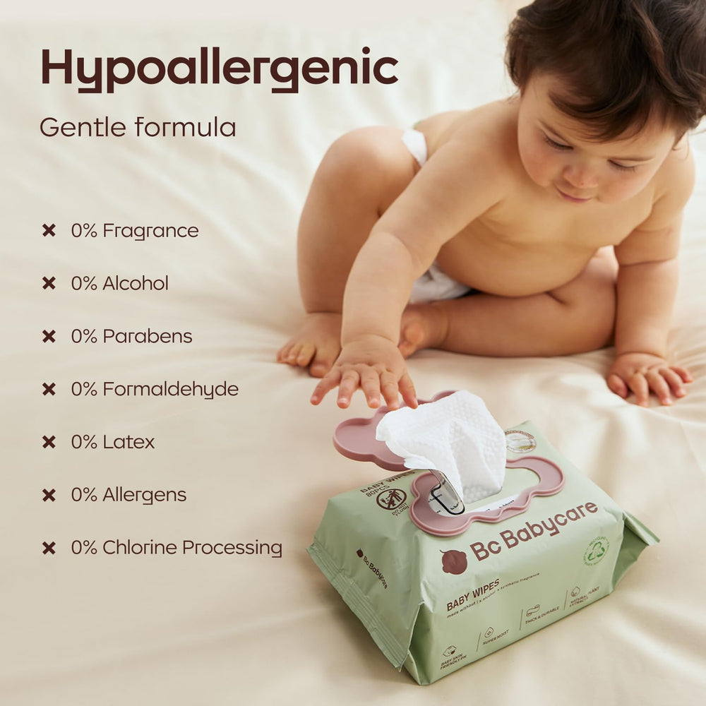 Bc Babycare Cloud Moist Wipes infused with jojoba oil for gentle hydration.