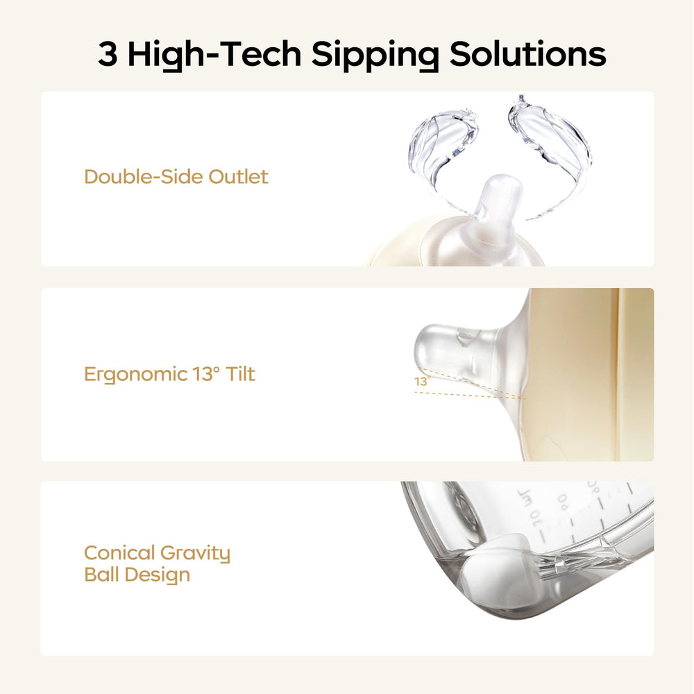bc babycare sippy cup learner soft nipple ensures bite resistance for comfortable use