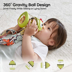 bc babycare straw sippy yellow tilt-friendly design for easy sipping