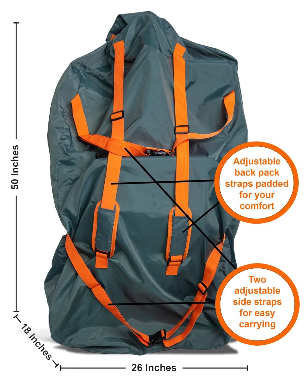 BC Extra Large Stroller Bag airline-ready design for easy gate-check travel.