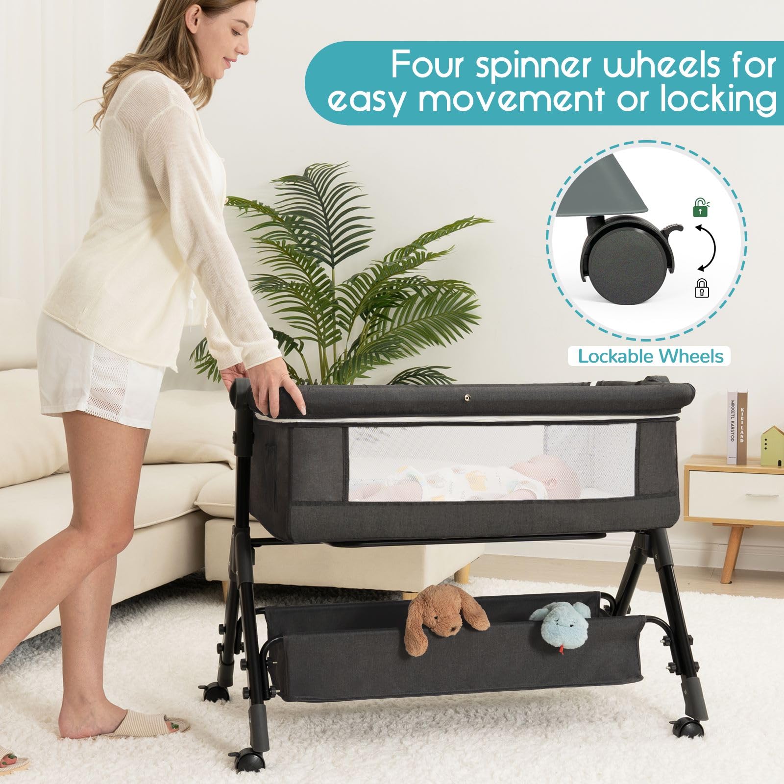 BCOL Mosquito net and breathable fabric keep baby comfortable and protected