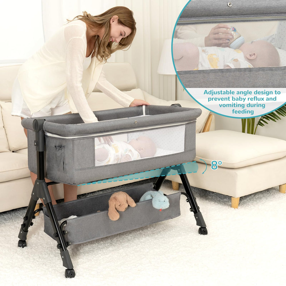 BCOL breathable double mesh design providing air circulation around the sleeping infant.
