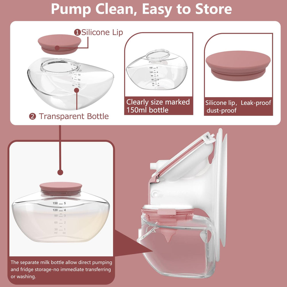 BDICOVE 150ml milk collection with clear scale to monitor output.