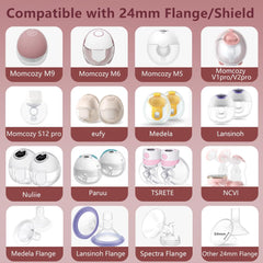 BDICOVE 24mm flange-compatible silicone insert for Momcozy, Medela, and more.