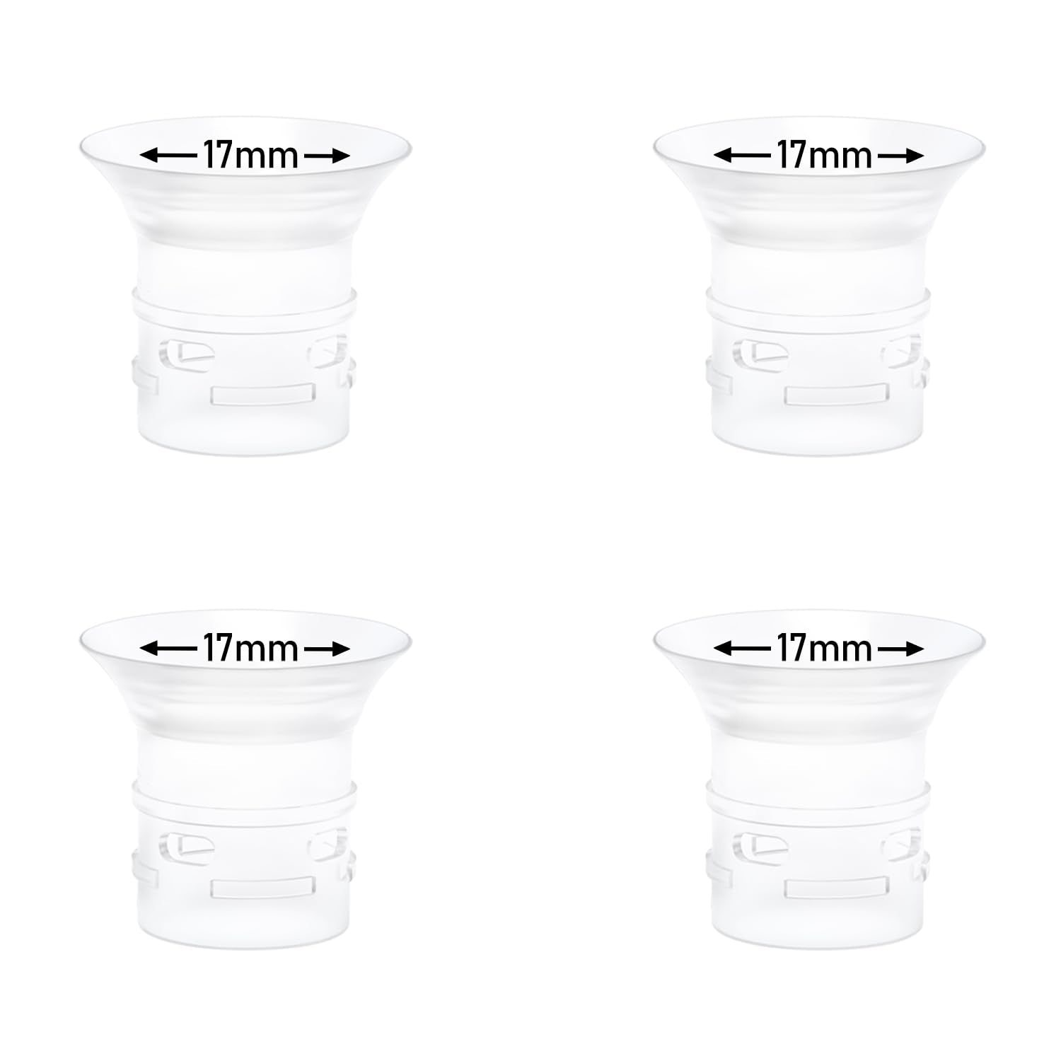 BDICOVE 4pcs 17mm flange inserts pack provides adjustable fit for Eufy pumps.
