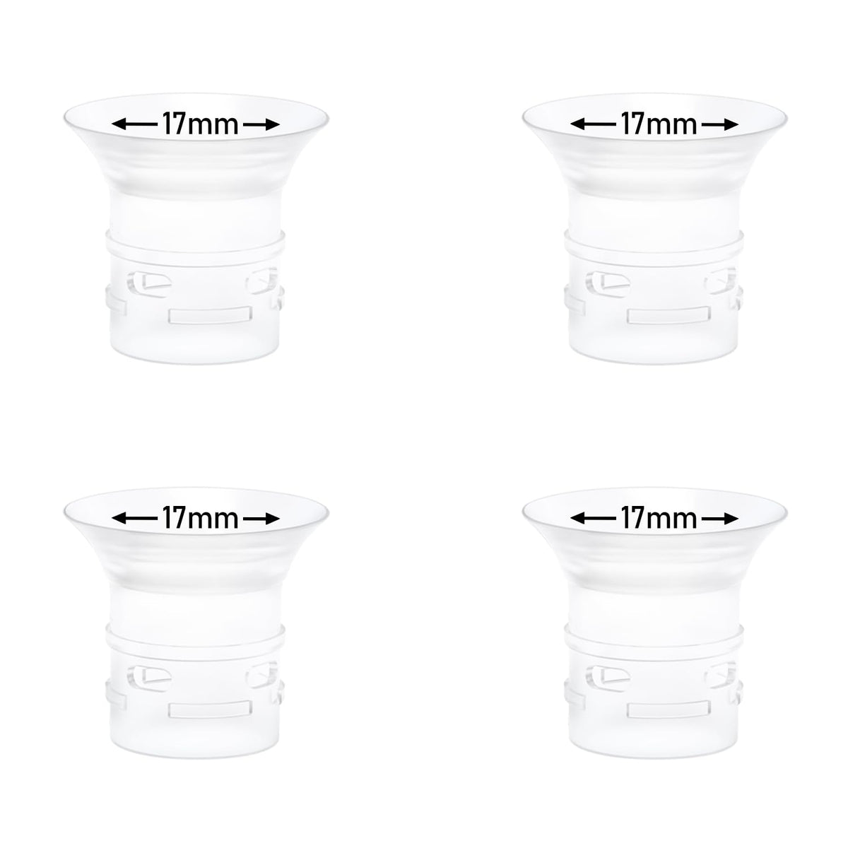 BDICOVE 4pcs 17mm flange inserts pack provides adjustable fit for Eufy pumps.