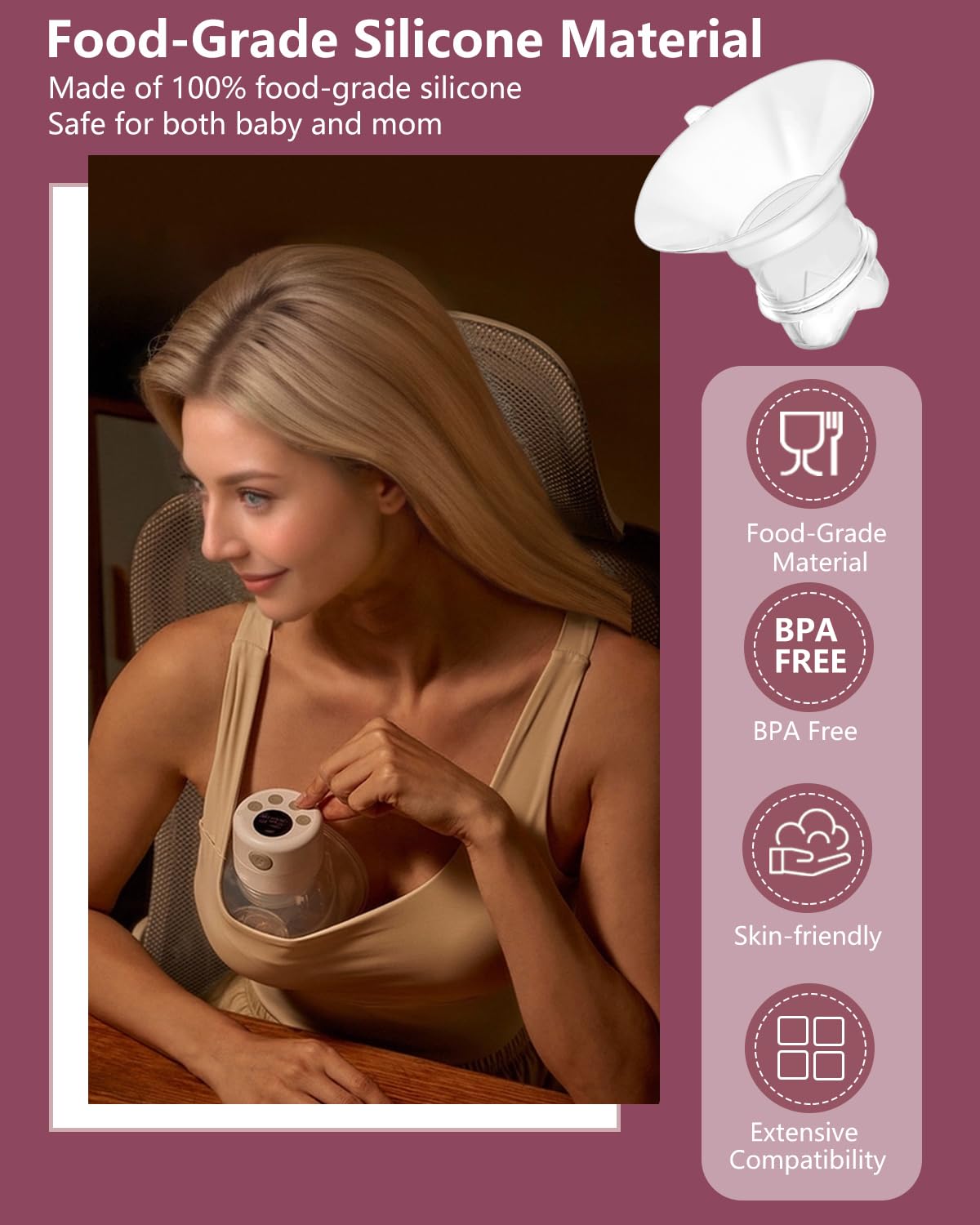 BDICOVE BPA-free breast pump accessory for safe use