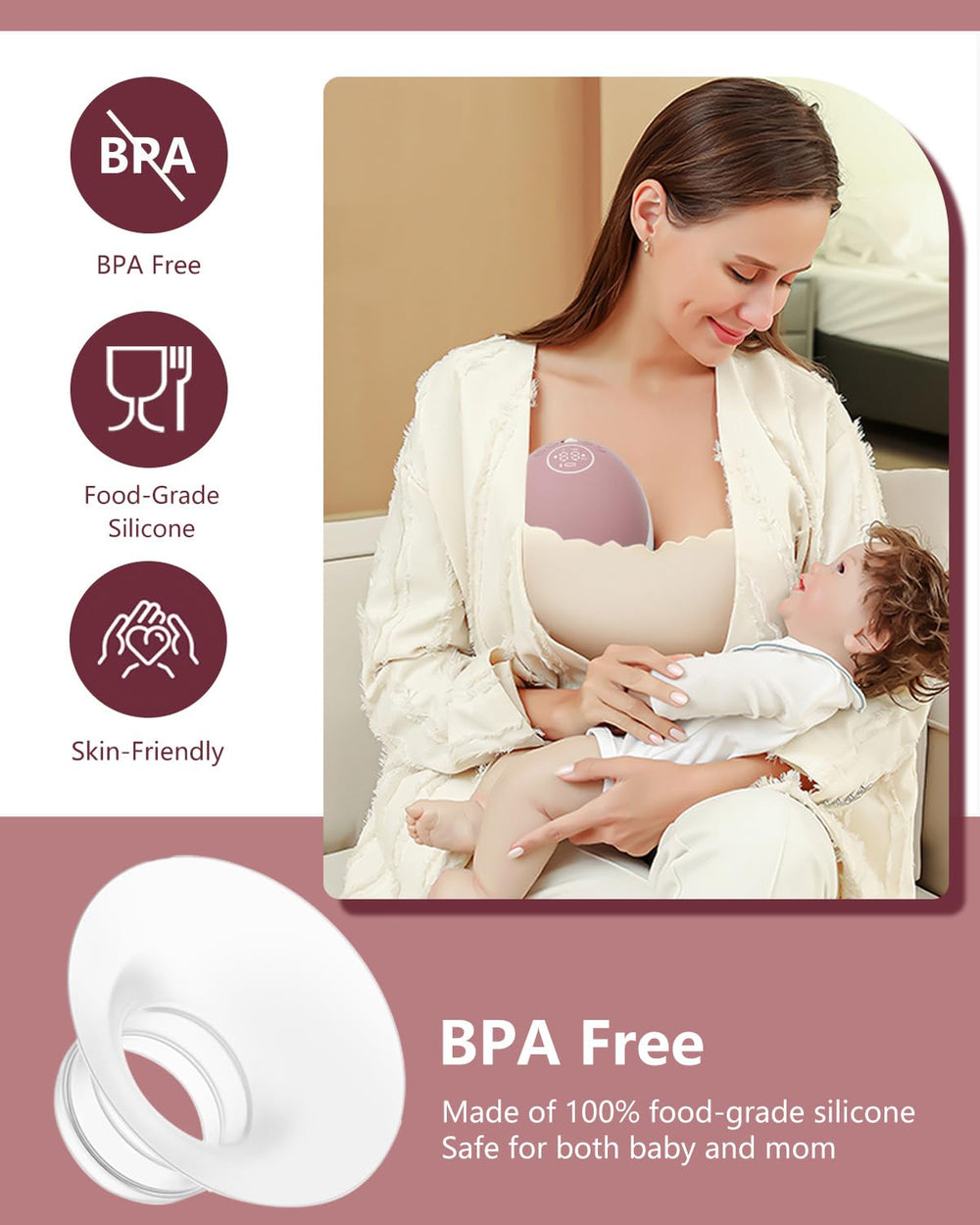 BDICOVE 18mm flange insert designed for precise fit and gentle pumping.