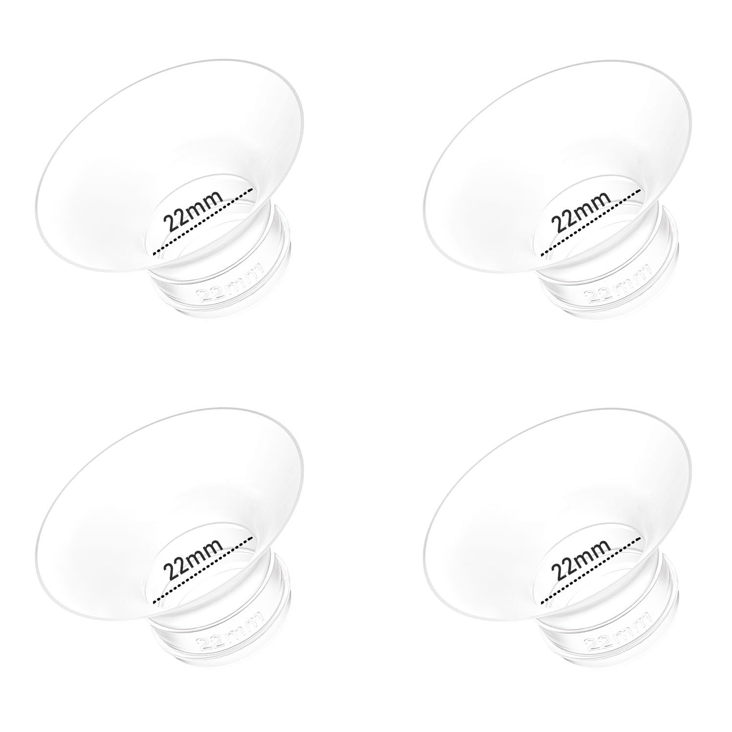 BDICOVE flange inserts 22mm pack shot showing compatibility with Momcozy pumps.
