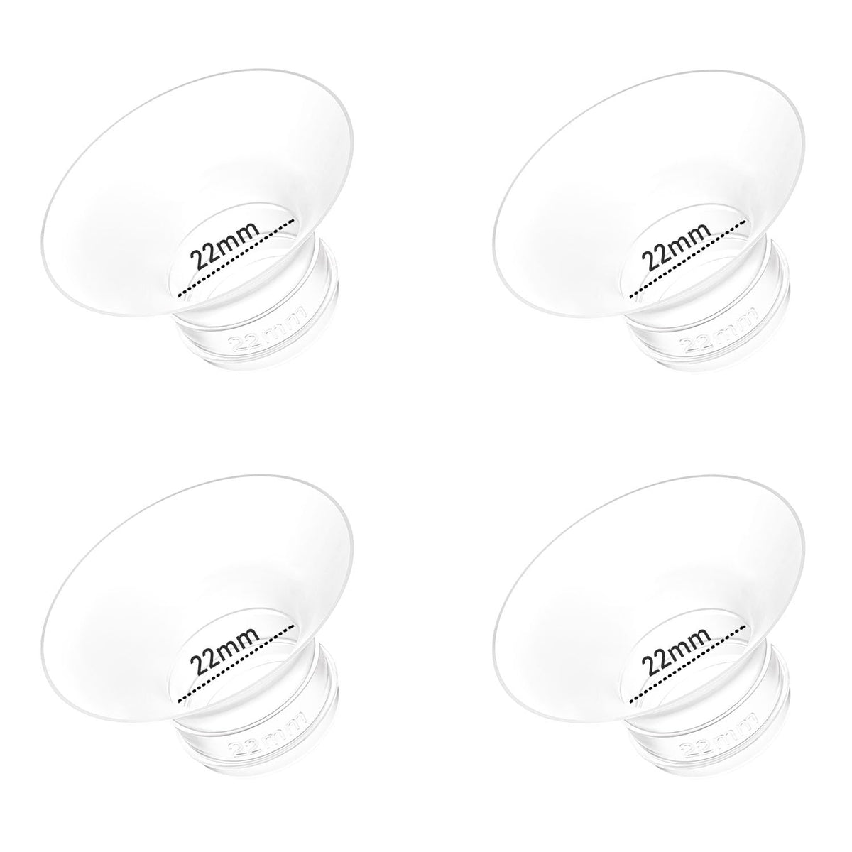 BDICOVE flange inserts 22mm pack shot showing compatibility with Momcozy pumps.