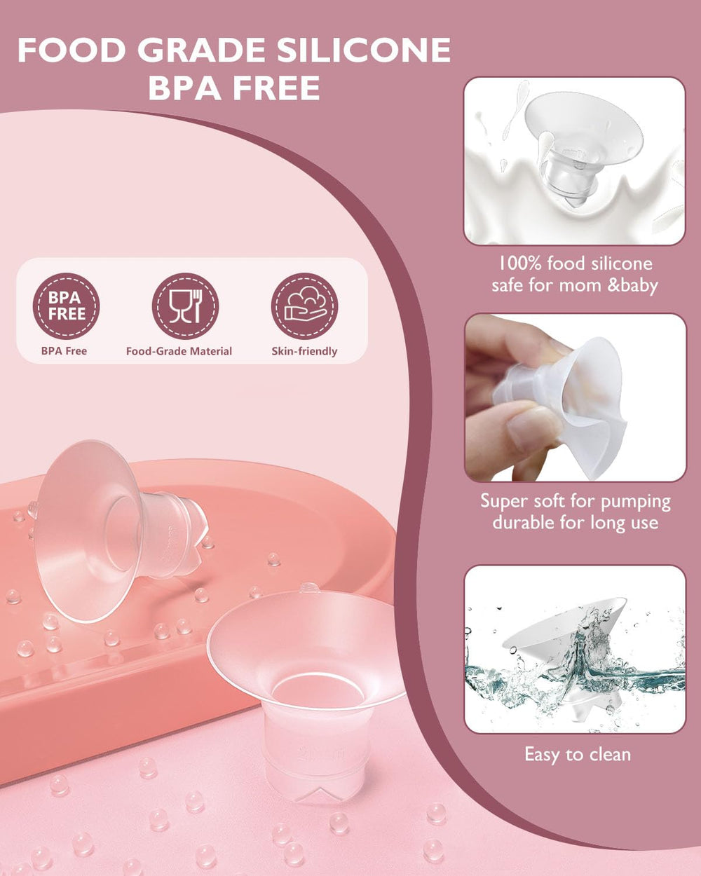 BDICOVE food-grade silicone flange inserts ensure safe, gentle contact during pumping