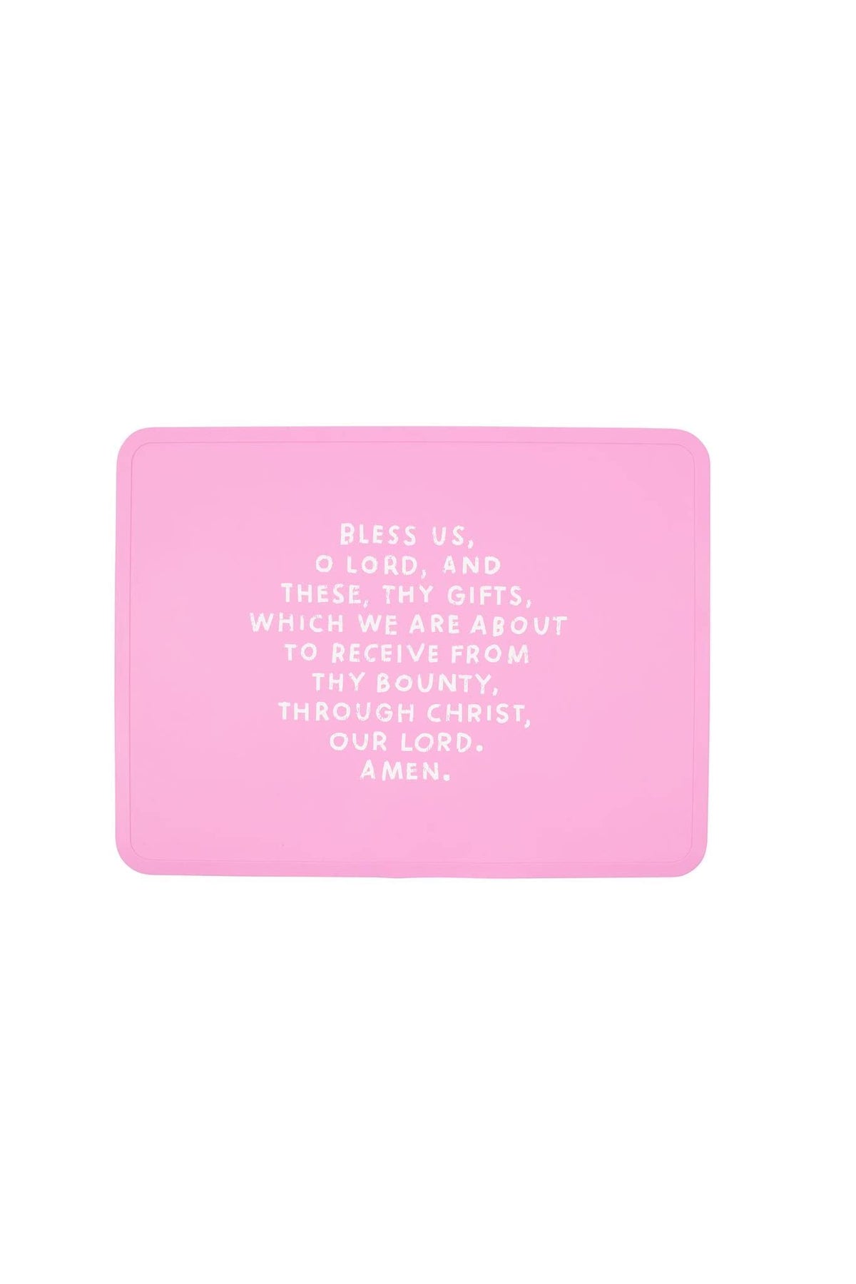 Be A Heart Bubblegum placemats flatlay shows vibrant non-slip design for mealtimes