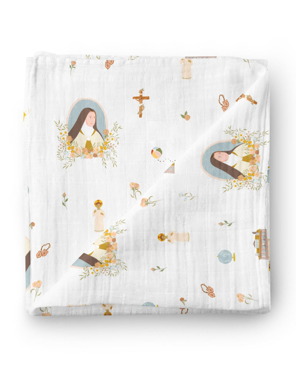 Be A Heart muslin swaddle blanket with breathable fabric for cozy newborn swaddling