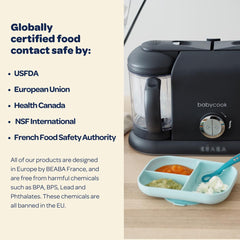 Beaba Babycook Duo one-handed operation lets you cook with one arm.