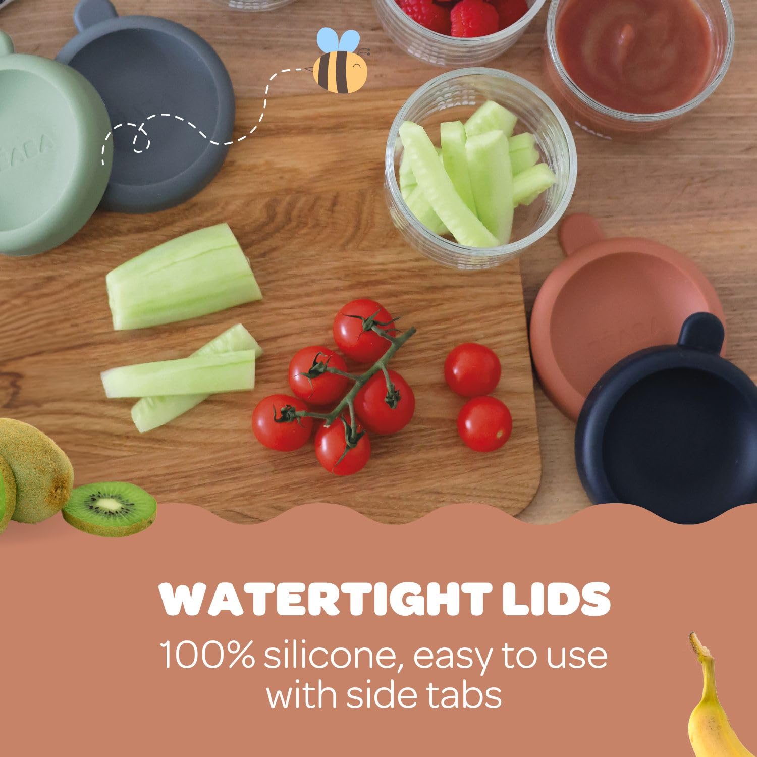 BEABA jars are heat and freezer safe for kitchen versatility.