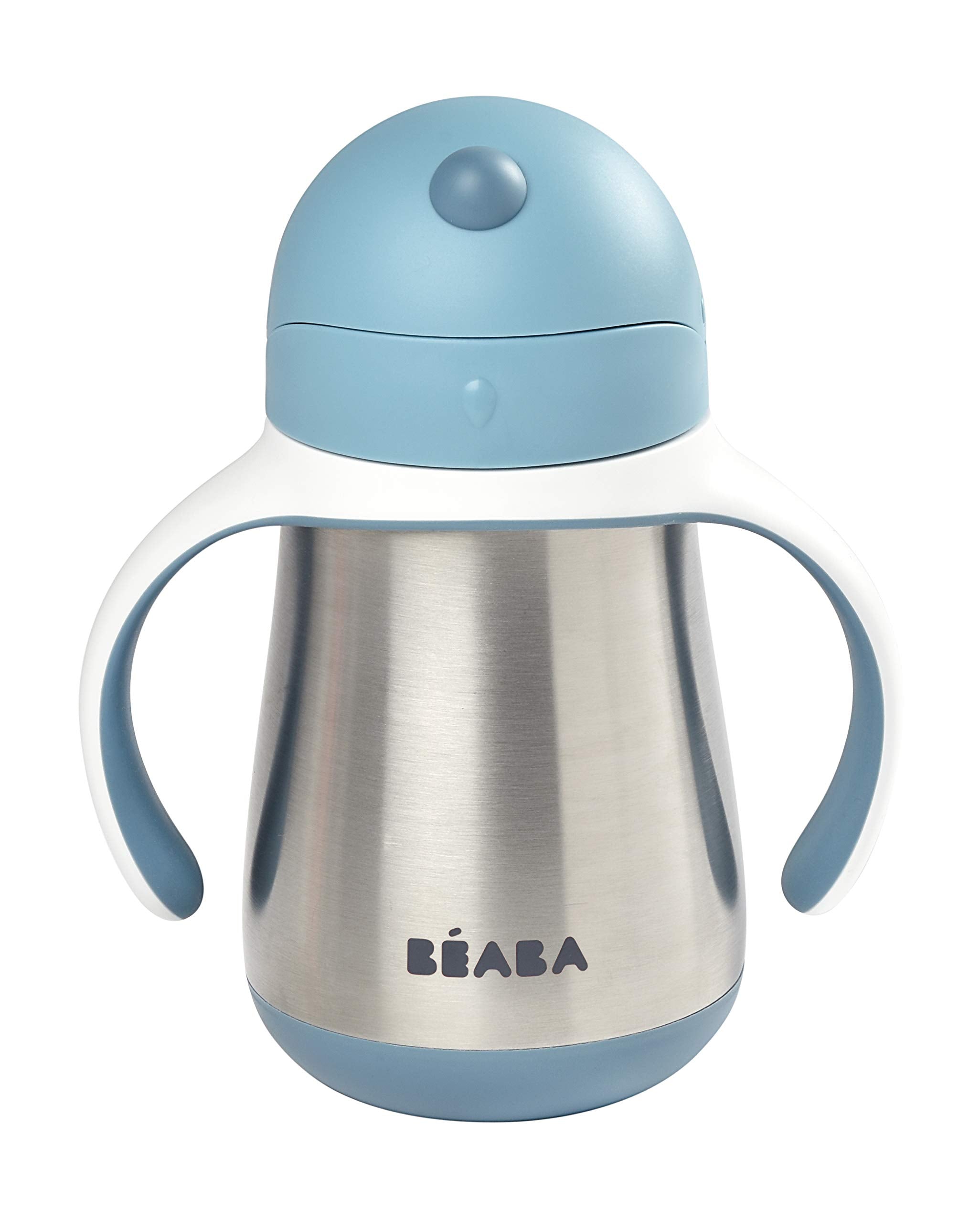 Beaba insulated cup keeps drinks cold for hours and hot for minutes.