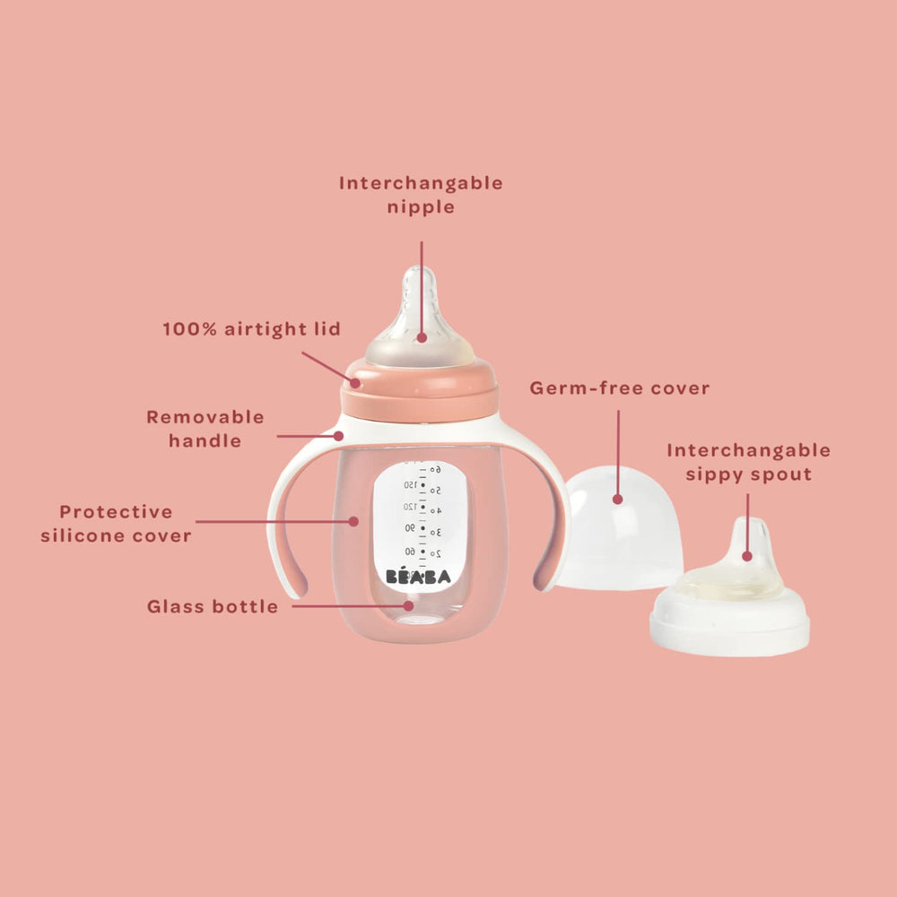 Beaba soft silicone nipple for familiar feeding feel during transitions