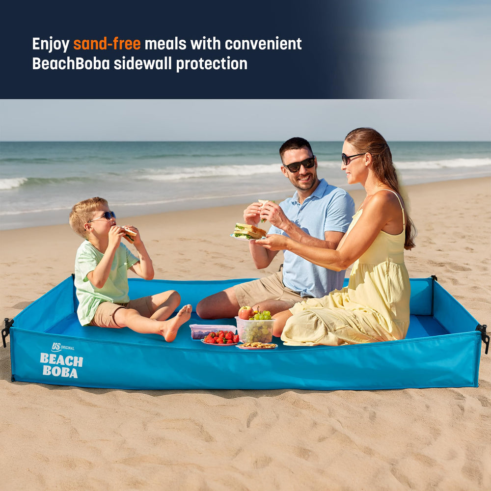 Plastic side stakes provide extra wind resistance for added stability.