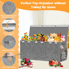 Beadsky toy box collapsible flat-pack design saves space when not in use.