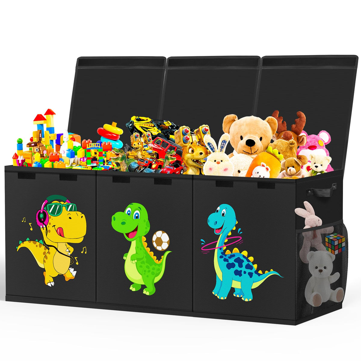 Beadsky Extra Large Toy Box with dustproof lids keeps toys neatly organized.