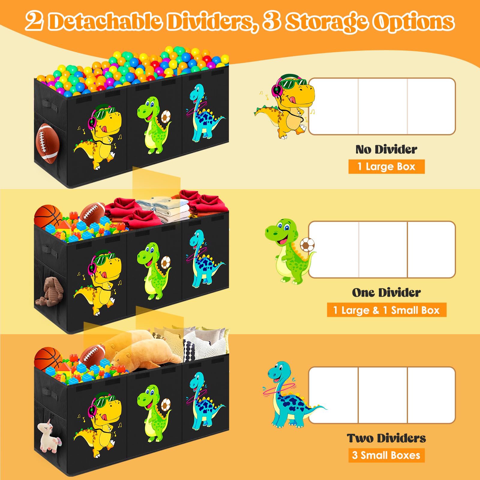 Beadsky 40x14x16 inch box shown in living room helps organize playtime.