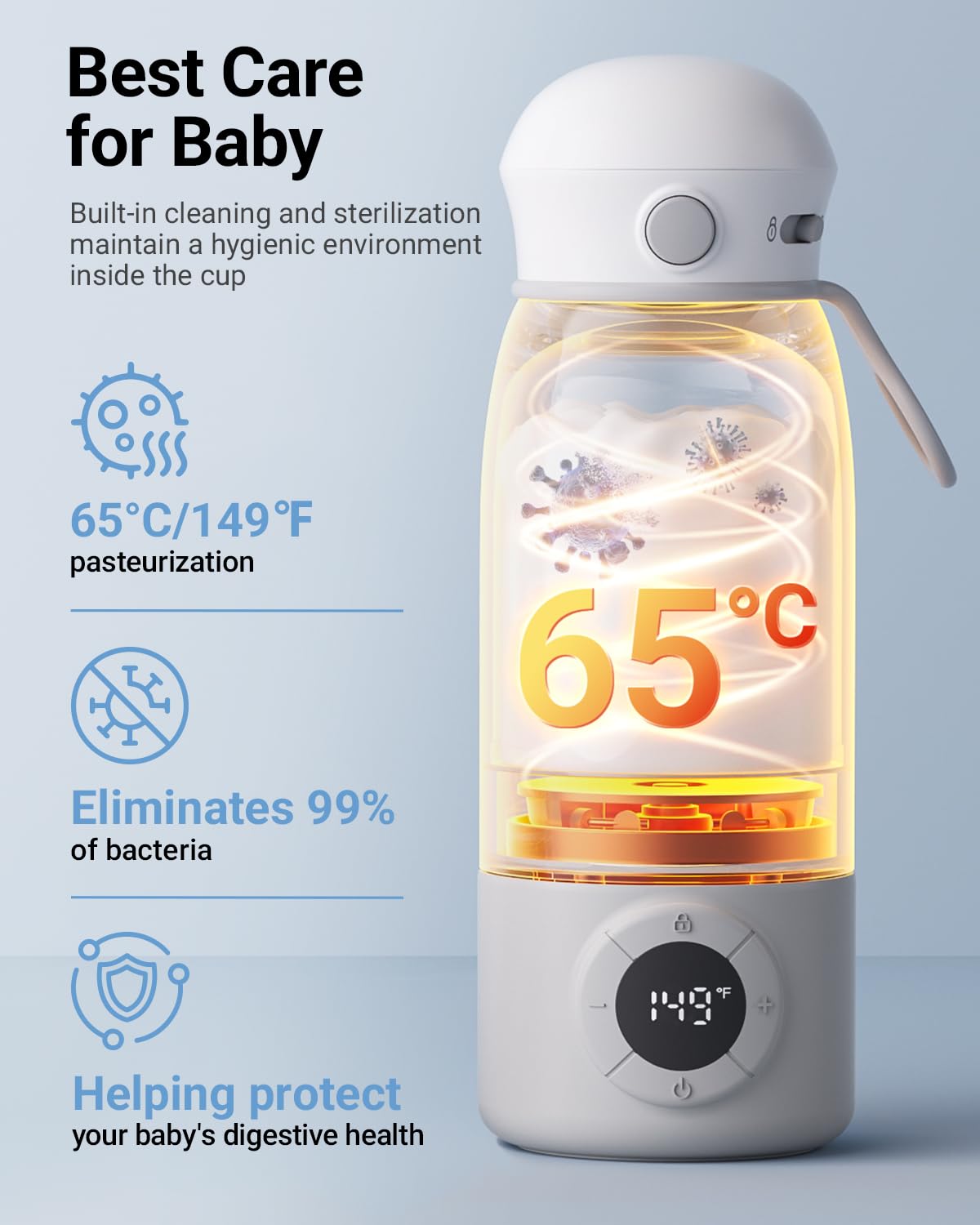 Bear 316 stainless steel construction for durable warming