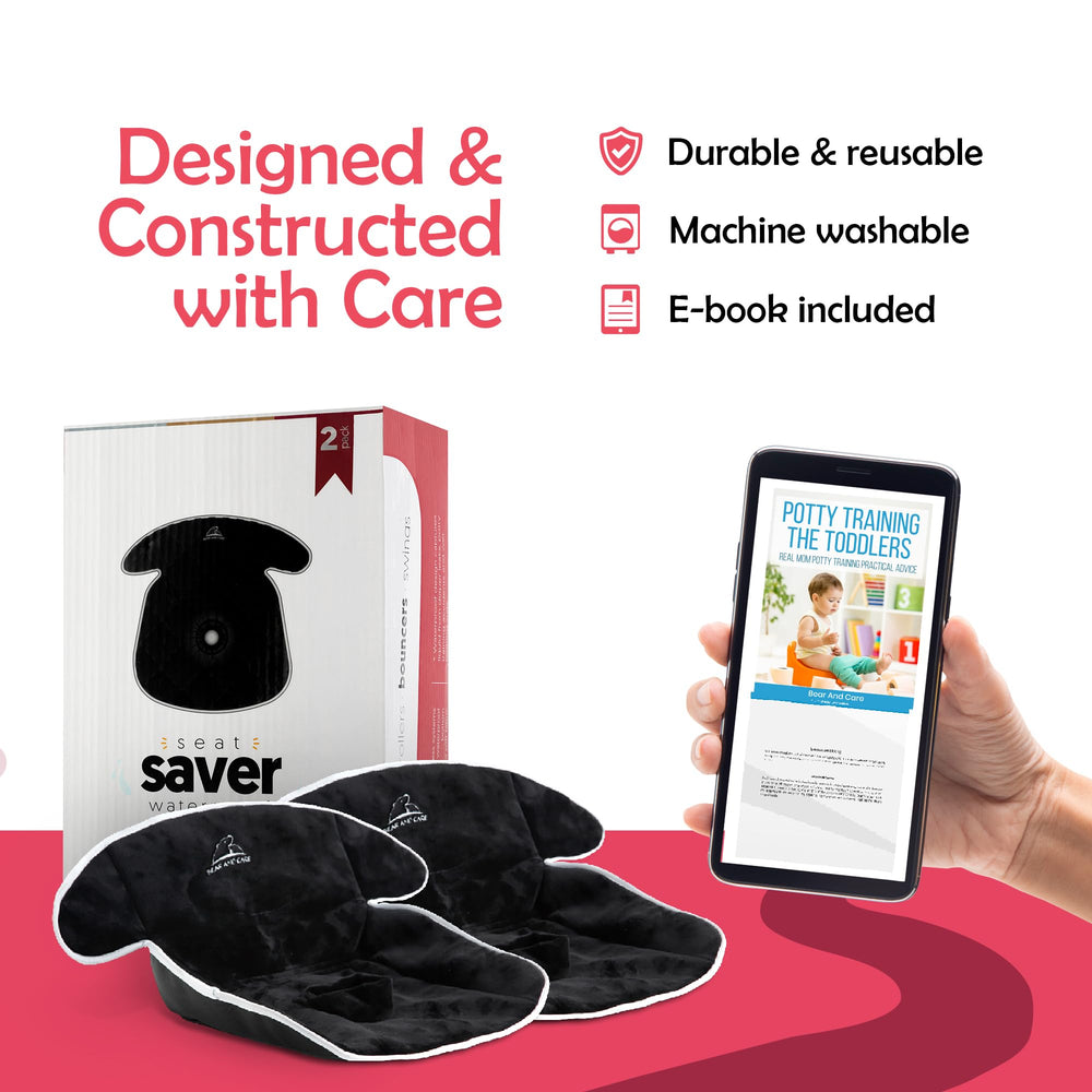 Bear and Care soft padding seat cover adds toddler comfort.