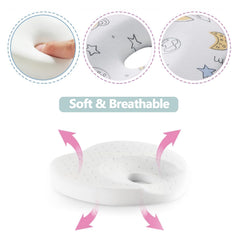 Bear Baby Pillow breathable-cover close-up showcases airflow and gentle cooling.